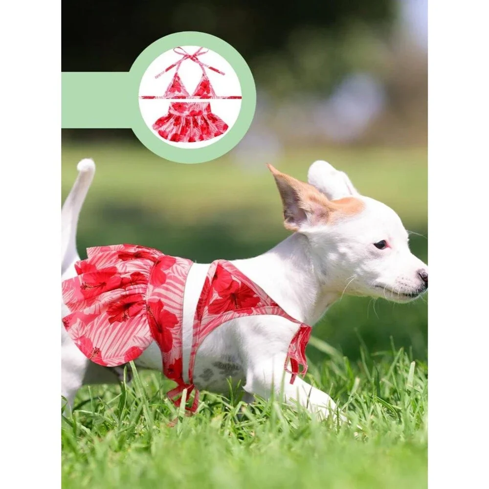 Amylove 4 Pack Small Dog Bikini Summer Bathing Suits for Puppy Doggies Swimsuit